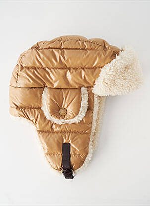 Bonnet forme chapka beige MONCLER femme
