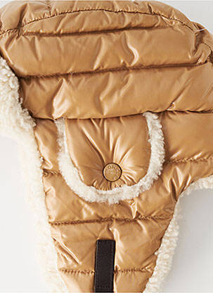 Bonnet forme chapka beige MONCLER femme