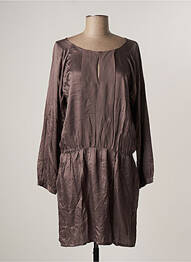 Robe mi-longue manches longues manches longues gris HARTFORD femme