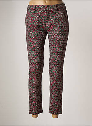 Pantalon 7/8 stretch taille normale rouge REIKO femme