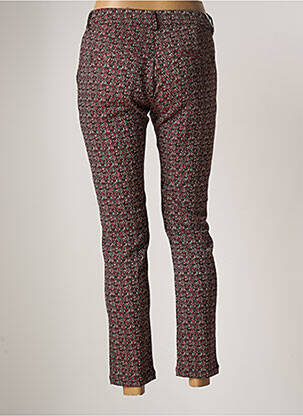 Pantalon 7/8 stretch taille normale rouge REIKO femme