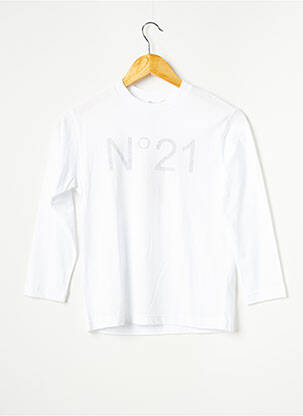 T-shirt blanc N°21 pour fille