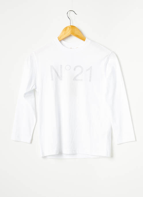 T-shirt blanc N°21 pour fille
