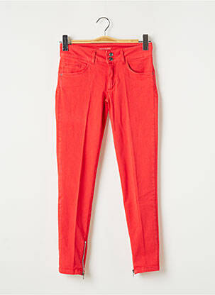Pantalon slim broderie rivets taille normale rouge KOCCA femme