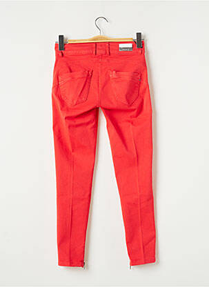 Pantalon slim broderie rivets taille normale rouge KOCCA femme