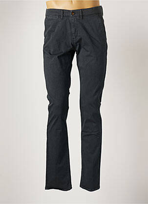 Pantalon chino tissage popeline taille normale gris HAPPY homme