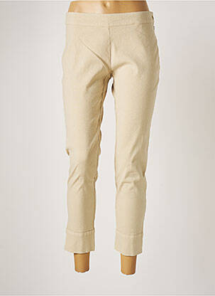 Pantalon 7/8 beige 120% LINO pour femme