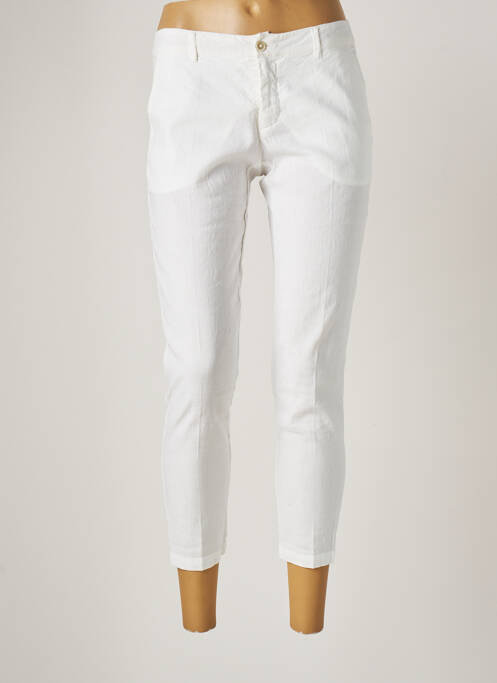 Pantalon 7/8 blanc 120% LINO pour femme