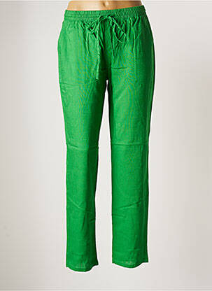 Pantalon droit vert MARIE LA LUNE pour femme