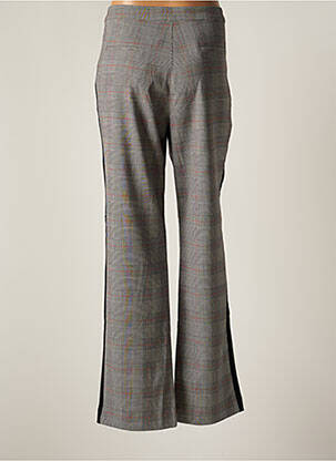 Pantalon droit tissage popeline taille normale gris FELINO femme