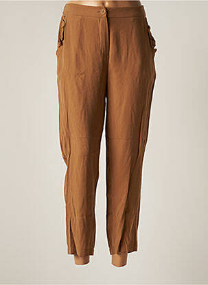 Pantalon large marron POUSSIERE D'ETOILE pour femme