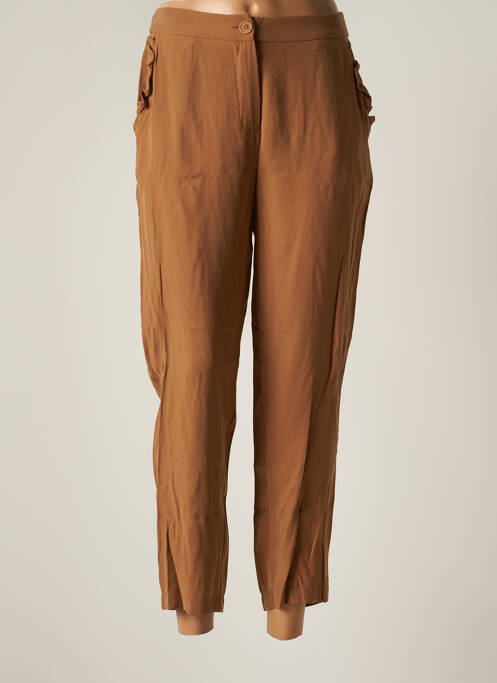 Pantalon large marron POUSSIERE D'ETOILE pour femme