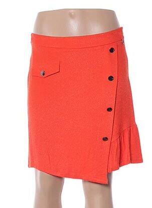 Jupe courte fermeture zip latéral orange MADO ET LES AUTRES femme