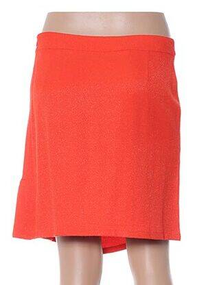 Jupe courte fermeture zip latéral orange MADO ET LES AUTRES femme