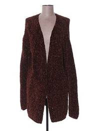 Gilet manches longues coupe cintrée marron MADO ET LES AUTRES femme