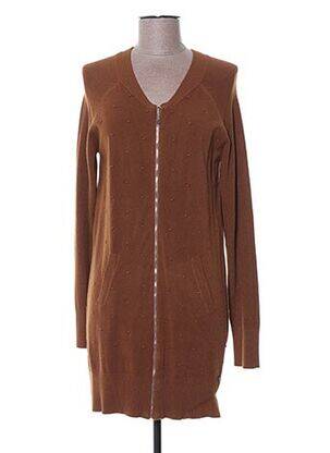 Gilet manches longues coupe cintrée marron MADO ET LES AUTRES femme