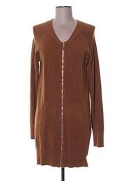 Gilet manches longues coupe cintrée marron MADO ET LES AUTRES femme