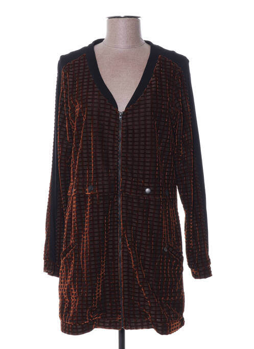 Gilet manches longues coupe cintrée marron MADO ET LES AUTRES femme