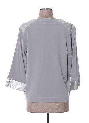 Top col v manches 3/4 gris MADO ET LES AUTRES femme