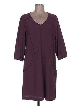 Robe mi-longue manches 3/4 manches 3/4 violet MADO ET LES AUTRES femme
