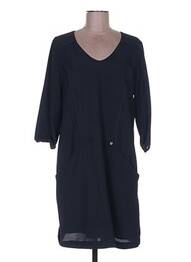 Robe mi-longue manches 3/4 manches 3/4 bleu MADO ET LES AUTRES femme
