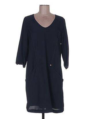 Robe mi-longue manches 3/4 manches 3/4 bleu MADO ET LES AUTRES femme
