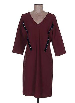 Robe mi-longue manches 3/4 manches 3/4 rouge MADO ET LES AUTRES femme