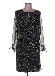 Robe courte manches longues manches longues noir MADO ET LES AUTRES femme