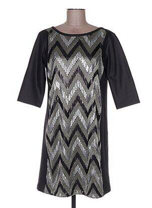 Robe courte manches 3/4 manches 3/4 noir MADO ET LES AUTRES femme