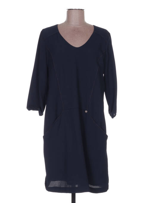 Robe mi-longue manches 3/4 manches 3/4 bleu MADO ET LES AUTRES femme