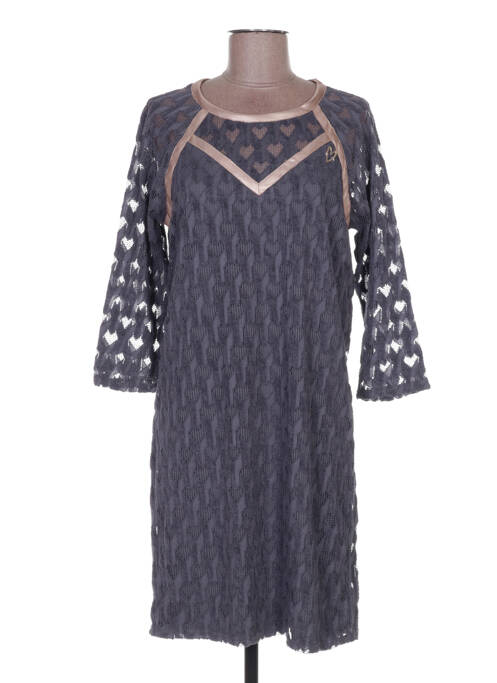 Robe mi-longue manches 3/4 manches 3/4 gris MADO ET LES AUTRES femme