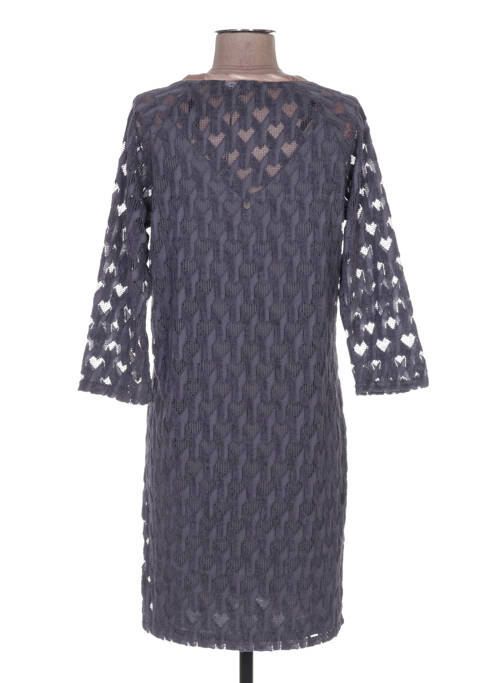Robe mi-longue manches 3/4 manches 3/4 gris MADO ET LES AUTRES femme