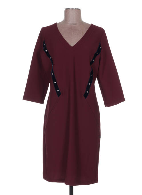 Robe mi-longue manches 3/4 manches 3/4 rouge MADO ET LES AUTRES femme