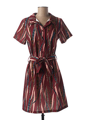 Robe courte manches courtes manches courtes rouge MADO'S SISTER femme