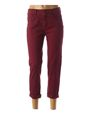 Pantalon 7/8 stretch taille basse rouge MADO'S SISTER femme