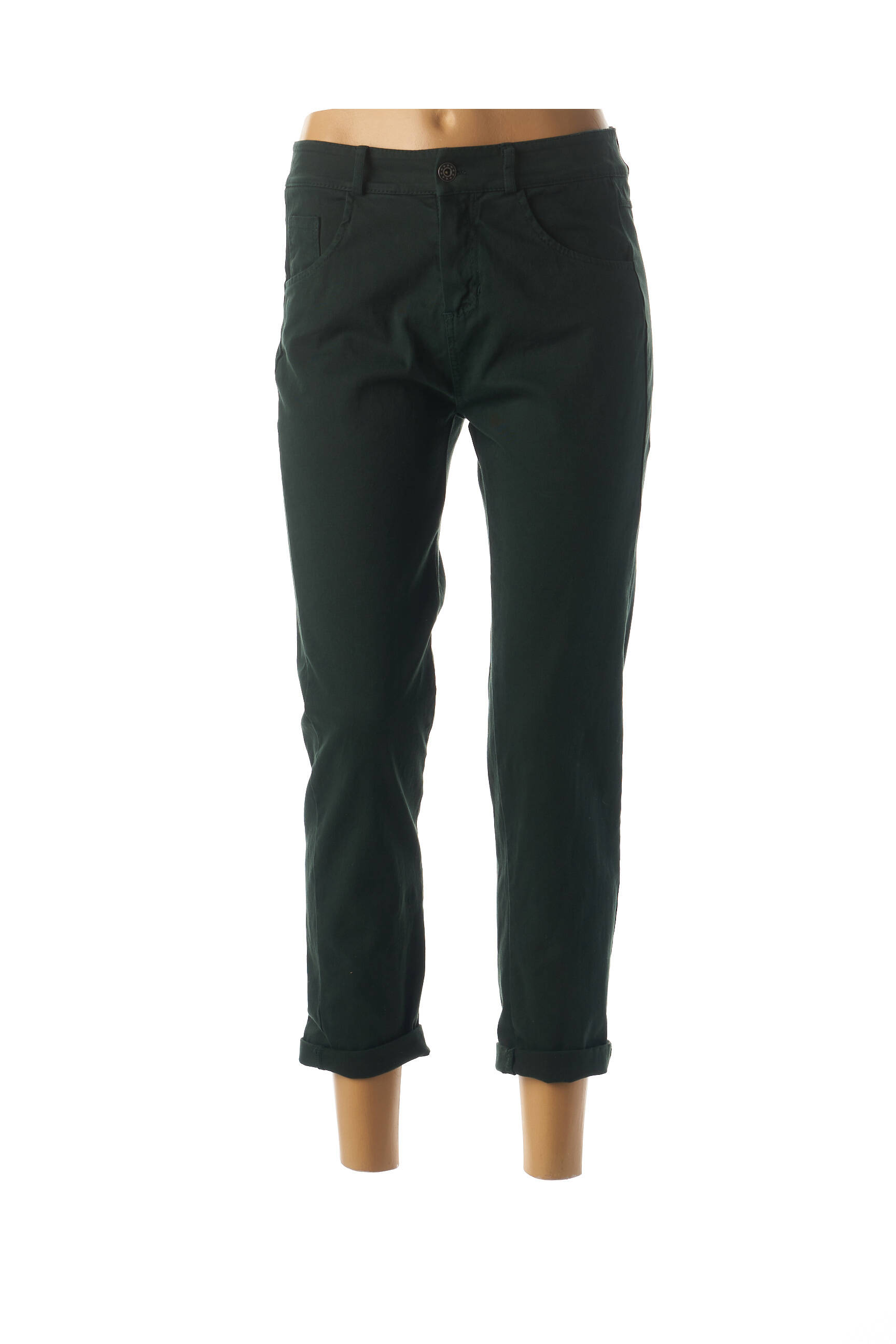 Pantalon 7/8 stretch taille basse vert MADO'S SISTER femme