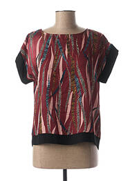 Blouse imprimé fantaisie manches courtes rouge MADO'S SISTER femme