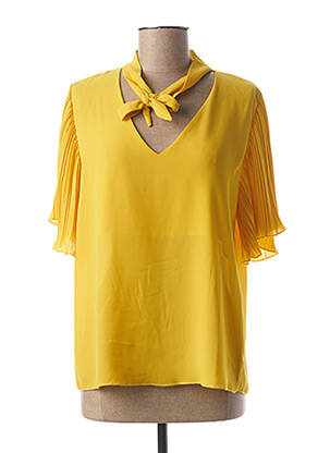 Blouse légère et transparente manches longues jaune MADO'S SISTER femme