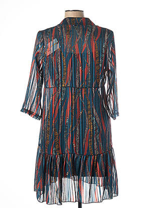 Robe courte manches 3/4 manches 3/4 bleu MADO'S SISTER femme