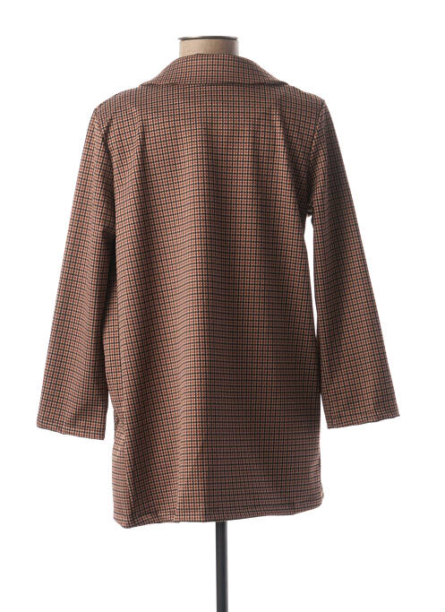 Manteau long coupe cintrée sans capuche marron MADO'S SISTER femme
