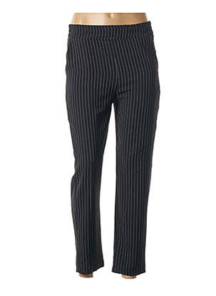 Pantalon 7/8 taille élastique noir MINSK femme