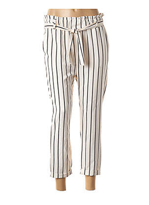 Pantalon 7/8 taille élastique beige MINSK femme