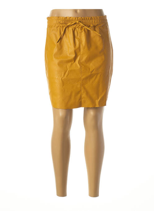 Jupe courte taille élastique jaune MINSK femme