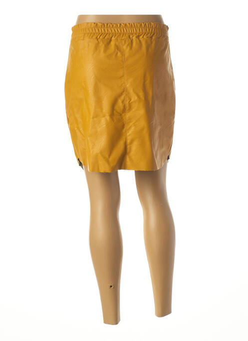 Jupe courte taille élastique jaune MINSK femme