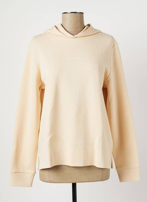 Sweat-shirt à capuche beige CALVIN KLEIN pour femme