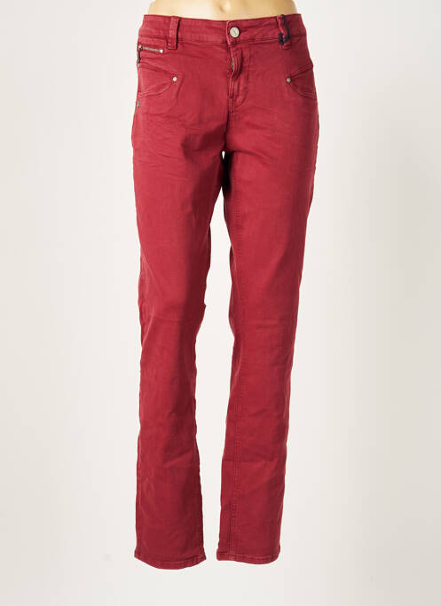 Pantalon droit rouge FREEMAN T.PORTER pour femme