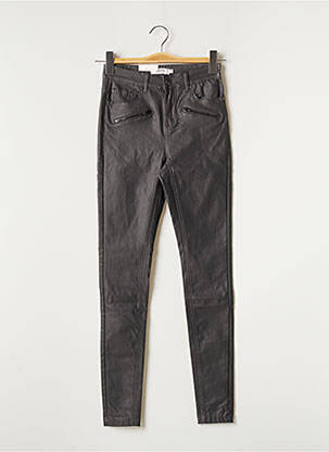 Jeans coupe slim broderie rivets taille normale gris B.YOUNG femme