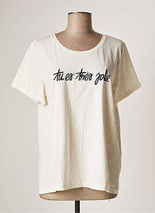 T-shirt beige ICHI pour femme