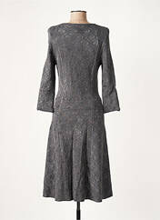 Robe mi-longue gris TRICOT CHIC pour femme seconde vue