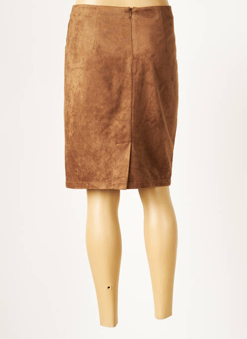 Jupe mi-longue marron MY COLLECTION pour femme